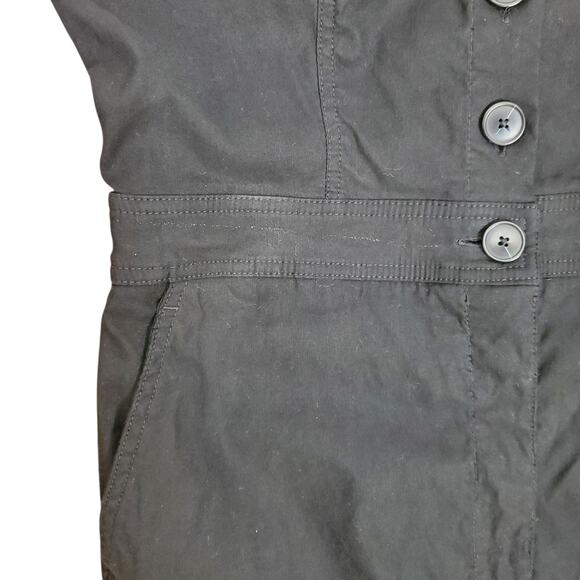 Anthropologie Maeve The Colette Portside Jumpsuit Sz 12 Black Sleeveless Pockets - Picture 2 of 16